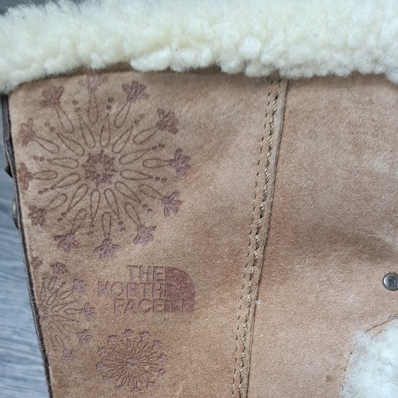 THE NORTH FACE Abby Apres snow winter boots shearling leather worn used 9.5 - Picture 13 of 16